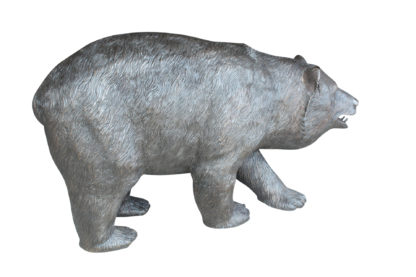 A bear walking Bronze Statue -  Size: 39"L x 12"W x 24"H.