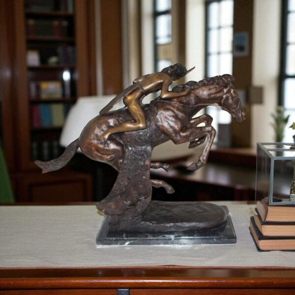 Cheyenne by Remington Bronze Statue -  Size: 27"L x 8.5"W x 22"H. - Image 3