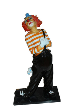 Clown - small Bronze Statue -  Size: 12"L x 6"W x 23"H.