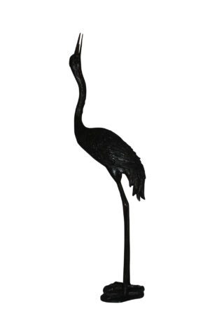 Crane head up fountain Bronze Statue -  Size: 13"L x 9.5"W x 52"H.