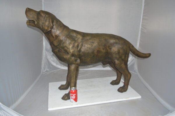 Labrador Retriever Bronze Statue -  Size: 12"L x 50"W x 31"H.