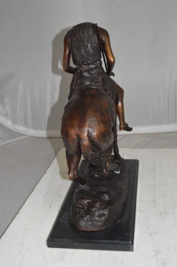 End of the Trail by James Fraser Bronze Statue -  Size: 9"L x 21"W x 21"H.