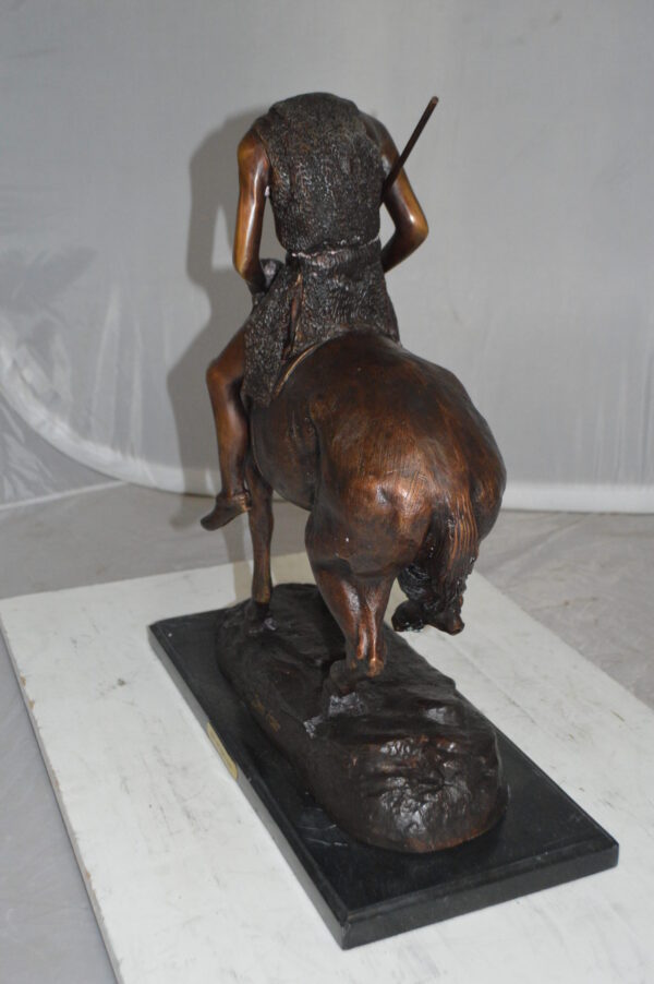 End of the Trail by James Fraser Bronze Statue -  Size: 9"L x 21"W x 21"H.