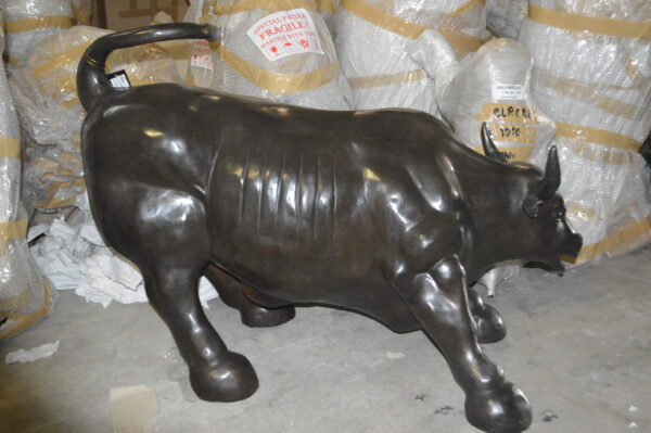 Wall street Bull - large Bronze Statue -  Size: 22"L x 50"W x 33"H.