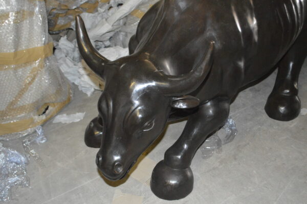 Wall street Bull - large Bronze Statue -  Size: 22"L x 50"W x 33"H.