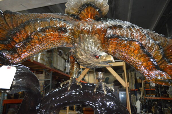 Two Eagles Fighting -Giant Bronze Statue -  Size: 64"L x 44"W x 92"H.