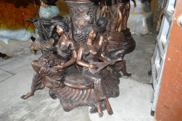 Nine feet tall Bronze, Tiered Outdoor pond Fountain -  59"x 59"