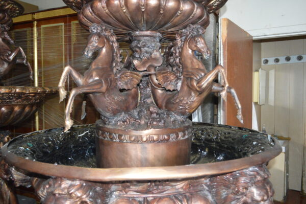 Nine feet tall Bronze, Tiered Outdoor pond Fountain -  59"x 59"