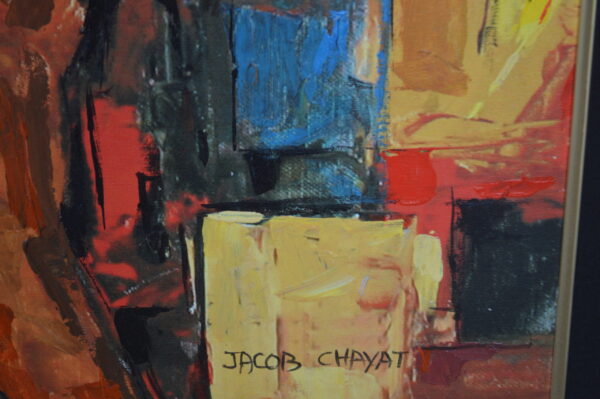 J. Chayat Private Lesson II painting, Limited Ed, Original Mix Media -  52"x 42"