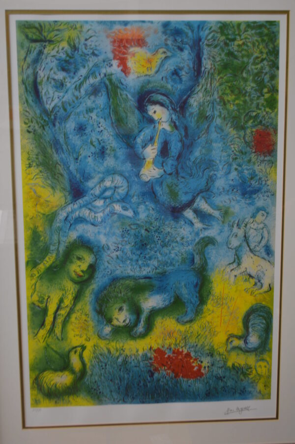 Magic Flute by Marc Chagall Limited Edition Lithograph -  42"L x 30"W x 2"H.