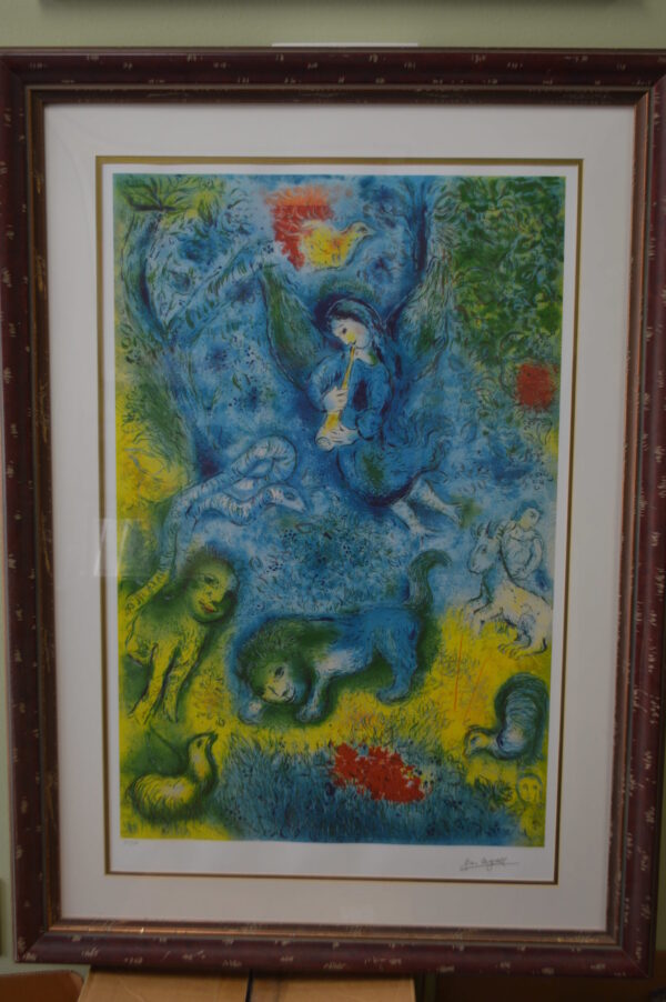 Magic Flute by Marc Chagall Limited Edition Lithograph -  42"L x 30"W x 2"H.