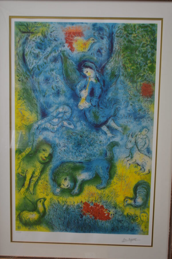 Magic Flute by Marc Chagall Limited Edition Lithograph -  42"L x 30"W x 2"H.