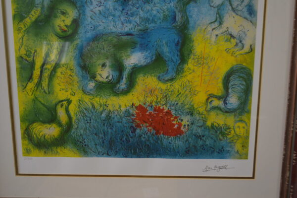 Magic Flute by Marc Chagall Limited Edition Lithograph -  42"L x 30"W x 2"H.