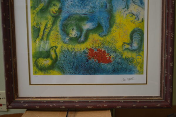 Magic Flute by Marc Chagall Limited Edition Lithograph -  42"L x 30"W x 2"H.