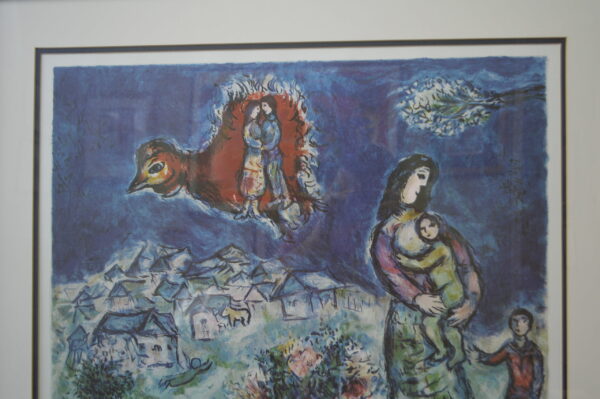 Sur la Route du Village by Marc Chagall Limited Ed. Lithograph -  40"x 34"x 2"