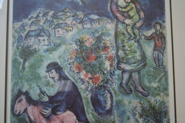 Sur la Route du Village by Marc Chagall Limited Ed. Lithograph -  40"x 34"x 2"