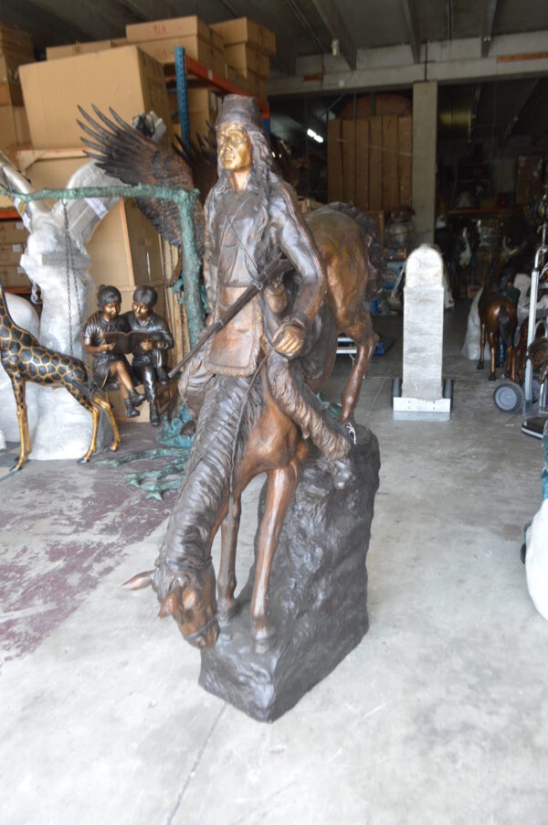 Mountain Man, Giant, By Remington Bronze Statue -  Size: 57"L x 221"W x 71"H.