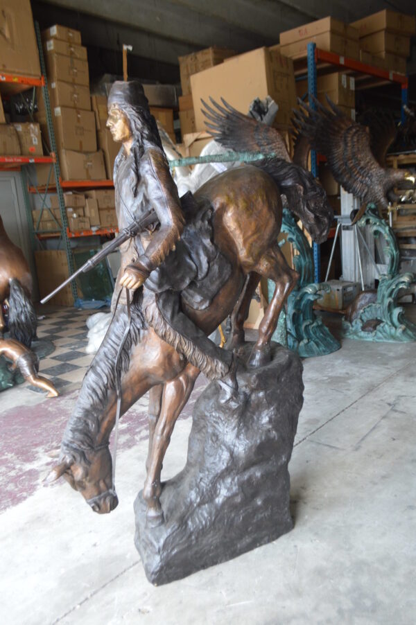 Mountain Man, Giant, By Remington Bronze Statue -  Size: 57"L x 221"W x 71"H.