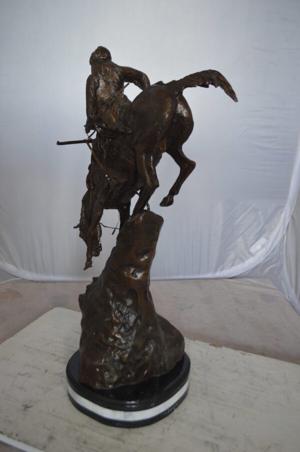 Mountain Man by Remington Bronze Statue -  Size: 11"L x 11"W x 32"H.