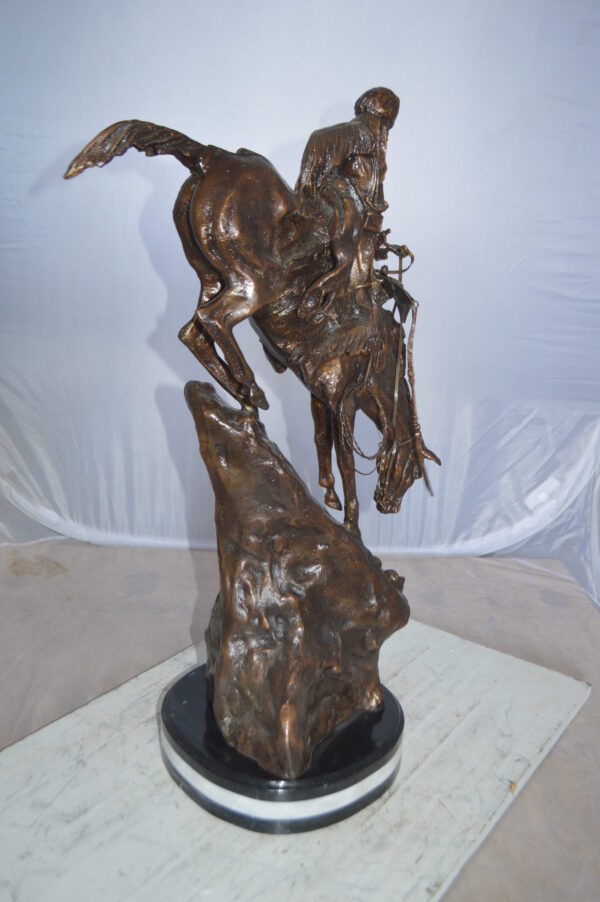 Mountain Man by Remington Bronze Statue -  Size: 11"L x 11"W x 32"H.