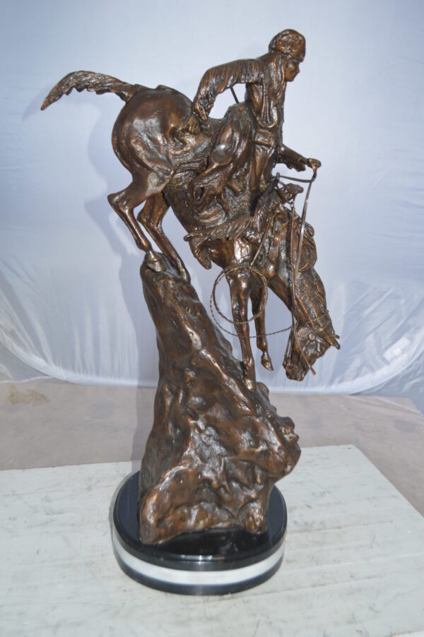 Mountain Man by Remington Bronze Statue -  Size: 11"L x 11"W x 32"H.