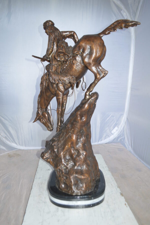 Jumbo Mountain Man by Remington Bronze Statue -  Size: 13"L x 13"W x 37"H.