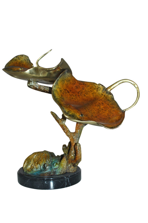 Double Monterey Bronze Statue -  Size: 14"L x 24"W x 21"H.