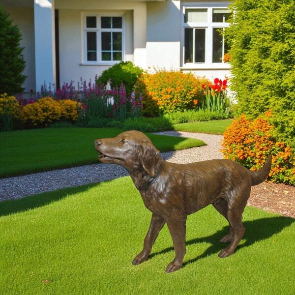 Golden Retriever Dog Standing - Bronze Statue - Image 3