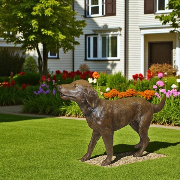 Golden Retriever Dog Standing - Bronze Statue - Image 2