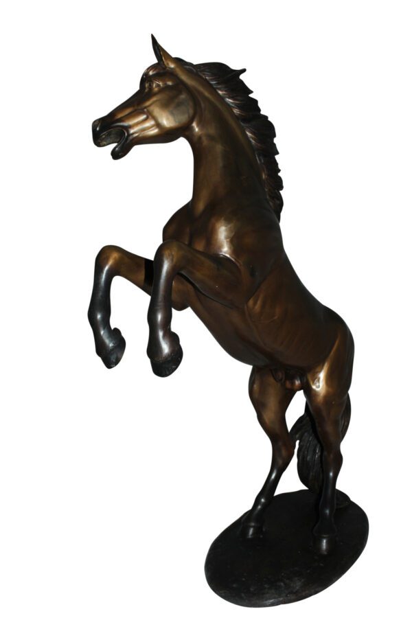 Horse Standing -large Bronze Statue -  Size: 26"L x 12"W x 39"H.