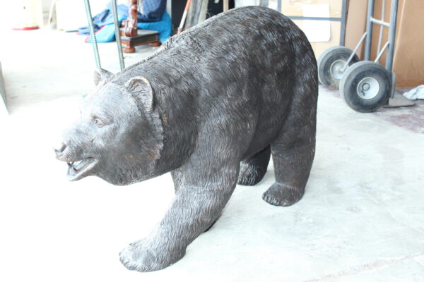 A bear walking Bronze Statue -  Size: 39"L x 12"W x 24"H.