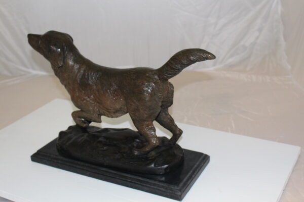 Labrador Dog Bronze Statue -  Size: 20"L x 8"W x 14"H.