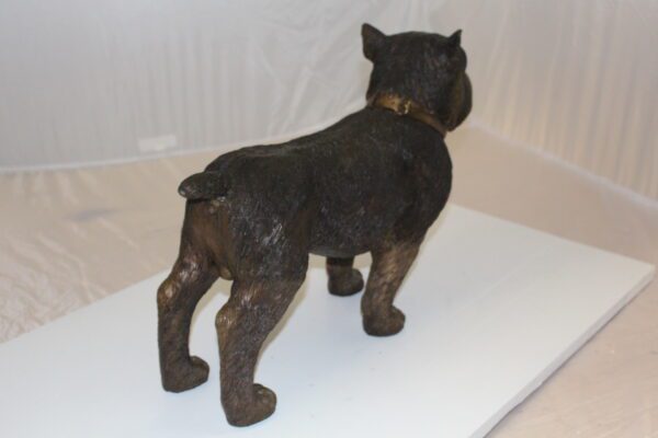 Terrier dog Bronze Statue -  Size: 19"L x 5"W x 14"H.
