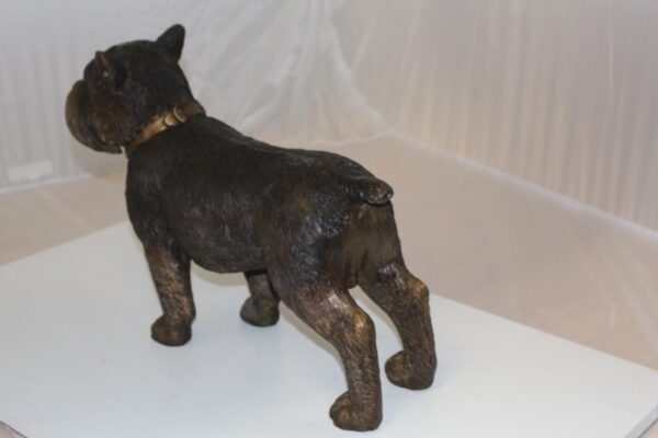 Terrier dog Bronze Statue -  Size: 19"L x 5"W x 14"H.