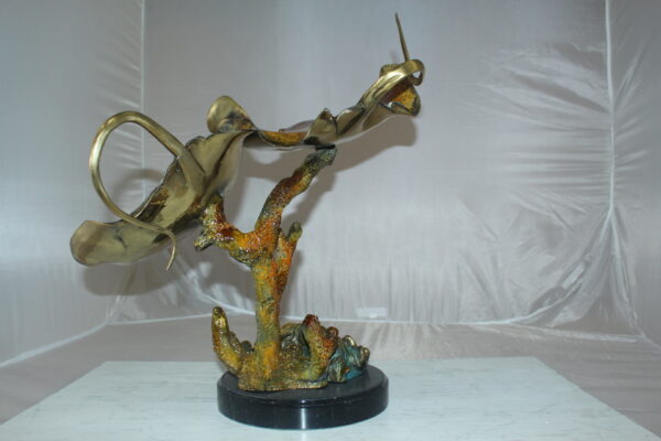 Double Monterey Bronze Statue -  Size: 14"L x 24"W x 21"H.