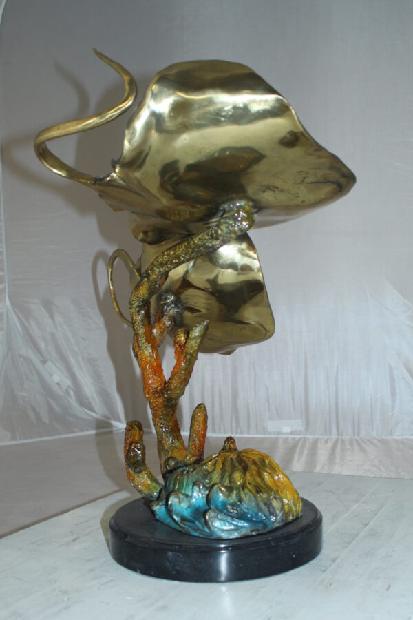 Double Monterey Bronze Statue -  Size: 14"L x 24"W x 21"H.