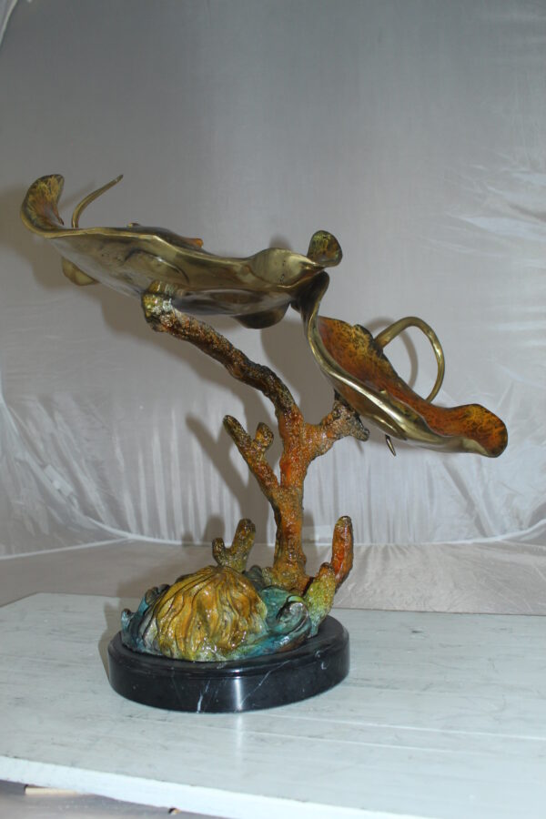 Double Monterey Bronze Statue -  Size: 14"L x 24"W x 21"H.