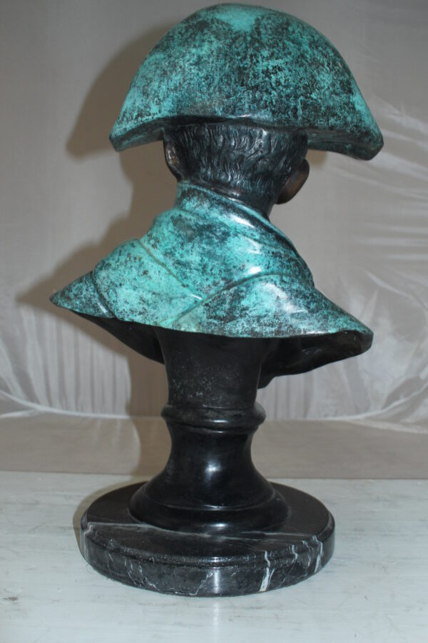 Napoleon Bust Bronze Statue -  Size: 14"L x 12"W x 24"H.