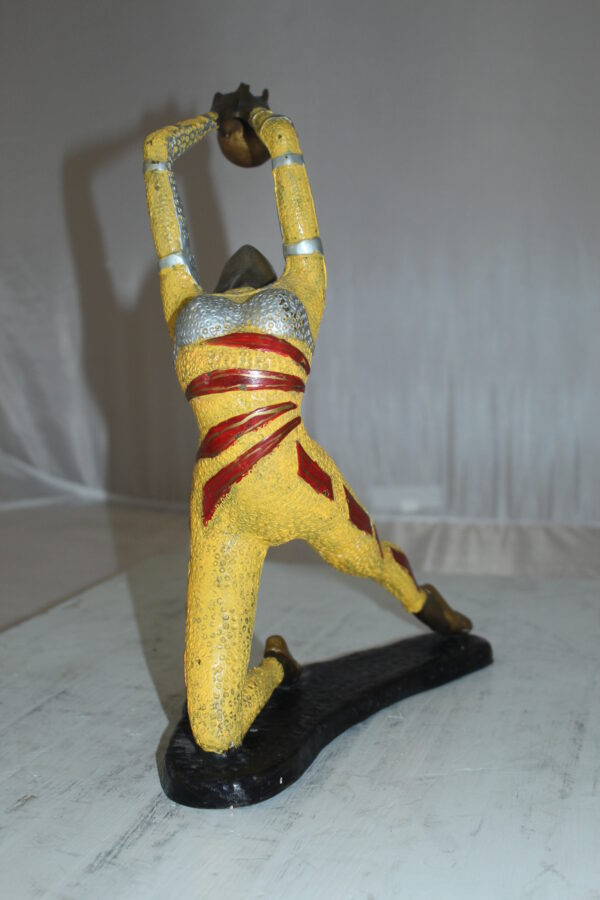 Ballet Dancer with a Ball Bronze Statue -  Size: 12"L x 6"W x 14"H.