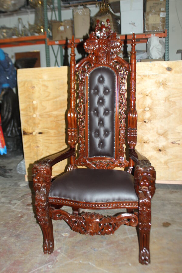 Brown Lion Chair -  Size: 70"L x 36"W x 26"H.