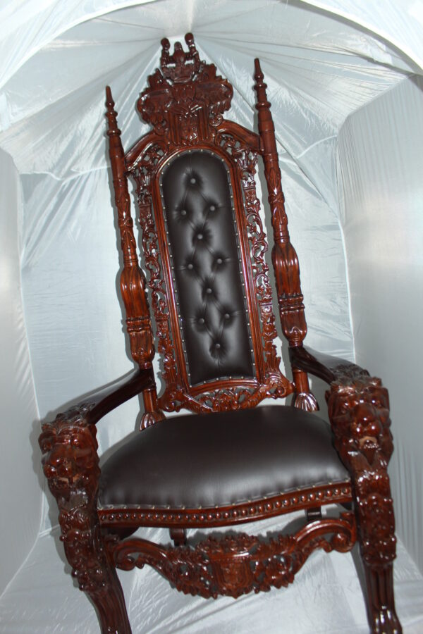 Brown Lion Chair -  Size: 70"L x 36"W x 26"H.