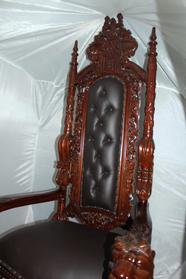 Brown Lion Chair -  Size: 70"L x 36"W x 26"H.