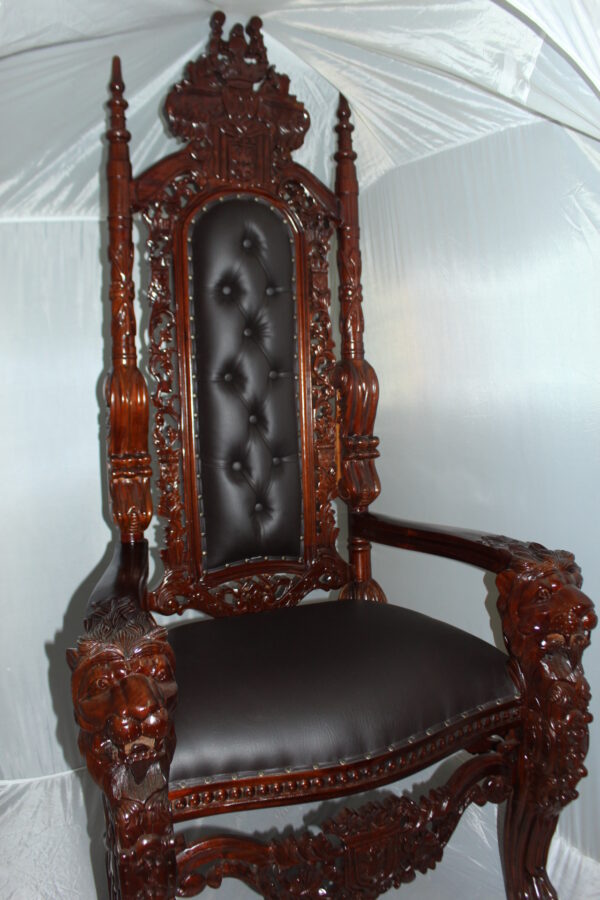 Brown Lion Chair -  Size: 70"L x 36"W x 26"H.