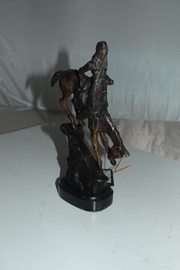 Mountain man -small, by Remington Bronze Statue -  7"L x 2.5"W x 11"H.