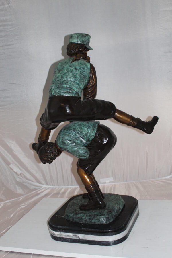 Leapfrog - large Bronze Statue -  Size: 26"L x 14"W x 34"H.