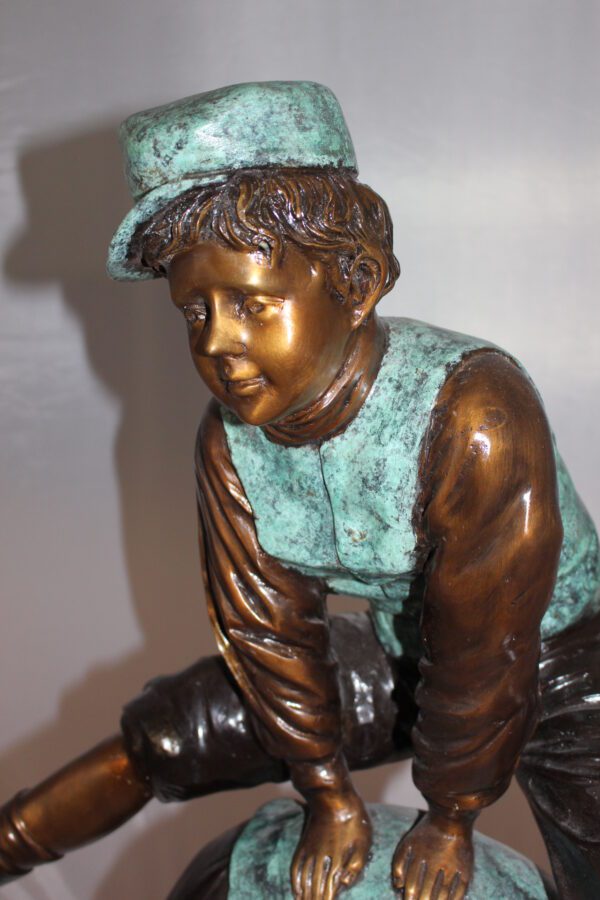 Leapfrog - large Bronze Statue -  Size: 26"L x 14"W x 34"H.