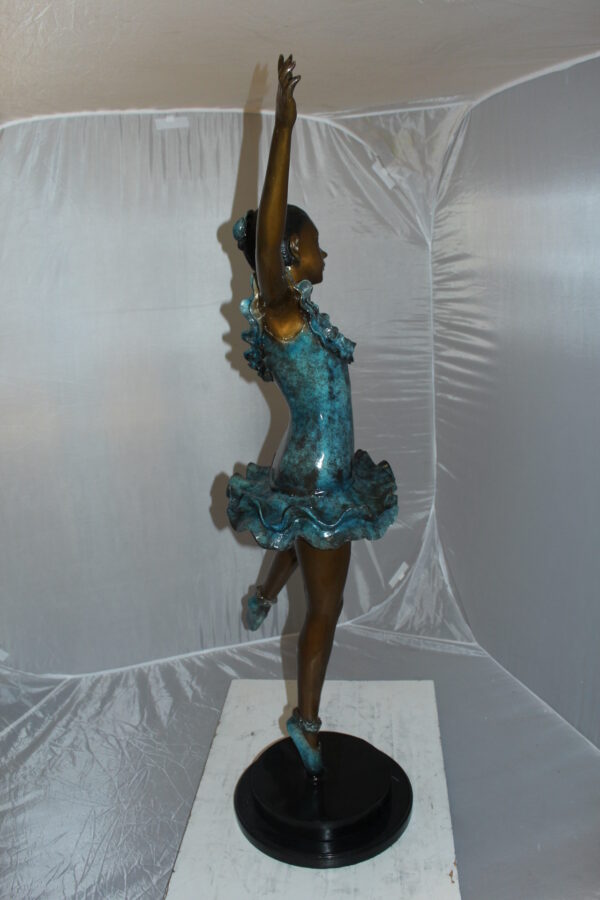 Ballerina Bronze Statue Bronze Statue -  Size: 34"L x 15"W x 46"H.