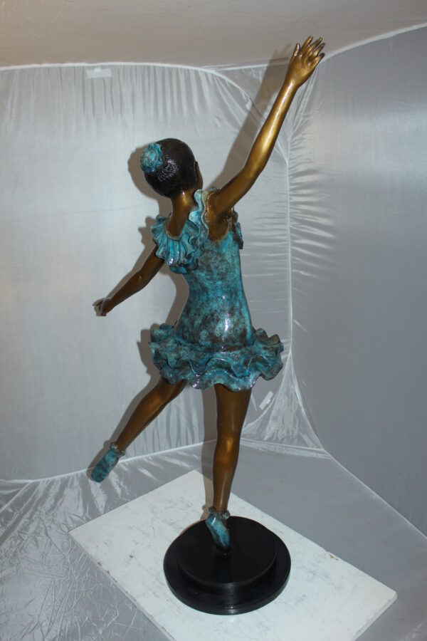 Ballerina Bronze Statue Bronze Statue -  Size: 34"L x 15"W x 46"H.