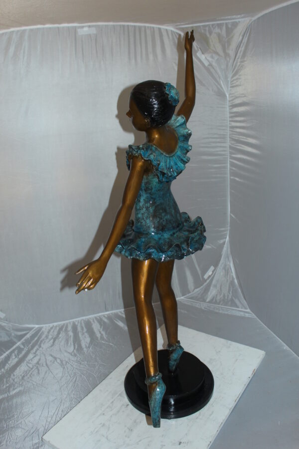 Ballerina Bronze Statue Bronze Statue -  Size: 34"L x 15"W x 46"H.