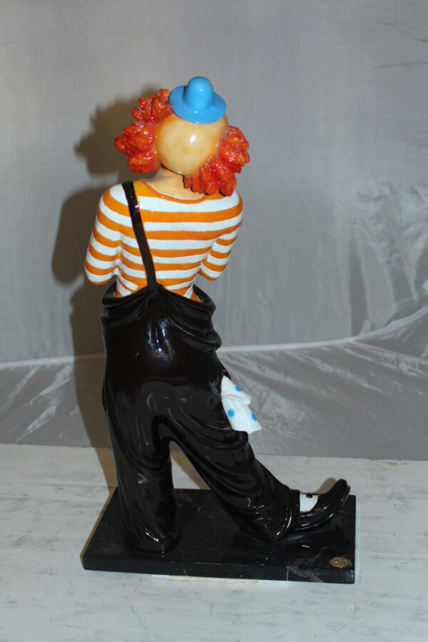 Clown - small Bronze Statue -  Size: 12"L x 6"W x 23"H.